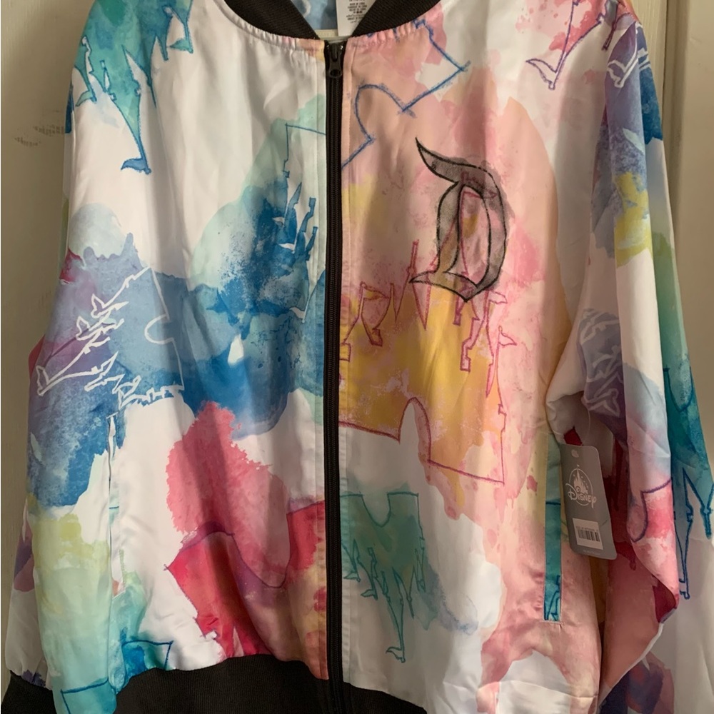 Disney Parks Cinderella Castle‎ Tie Dye Watercolor Jacket